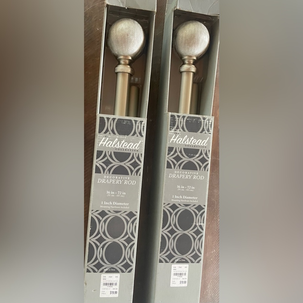 Decorative curtain rods